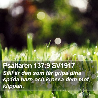 Psaltaren 137:9 SV1917 Bible Verse Image