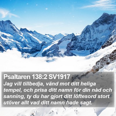 Psaltaren 138:2 SV1917 Bible Verse Image