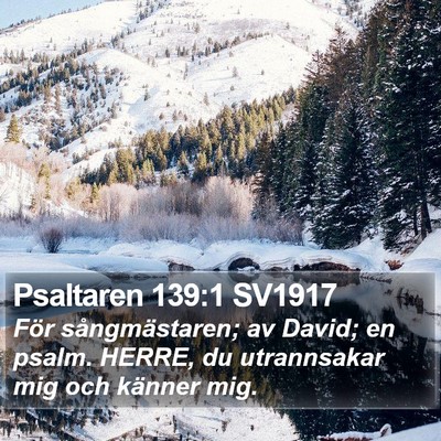 Psaltaren 139:1 SV1917 Bible Verse Image