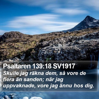 Psaltaren 139:18 SV1917 Bible Verse Image