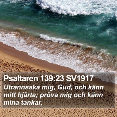 Psaltaren 139:23 SV1917 Bible Verse Image