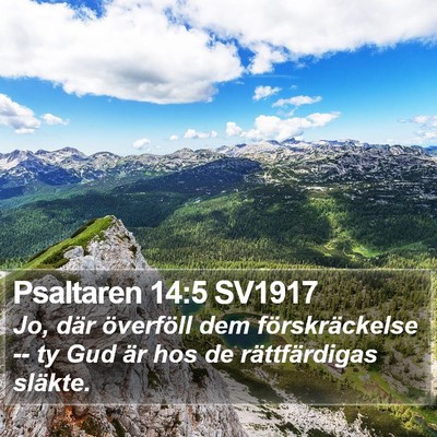 Psaltaren 14:5 SV1917 Bible Verse Image