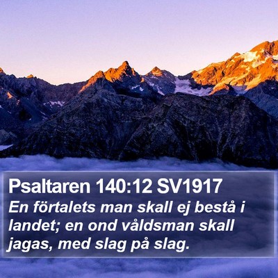 Psaltaren 140:12 SV1917 Bible Verse Image