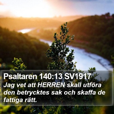 Psaltaren 140:13 SV1917 Bible Verse Image