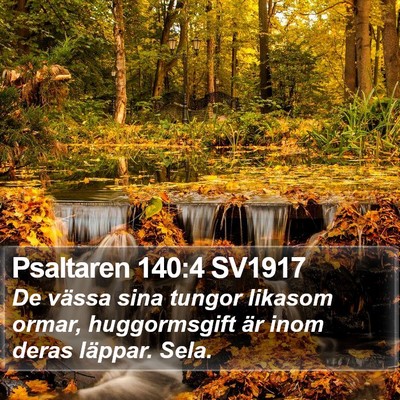 Psaltaren 140:4 SV1917 Bible Verse Image