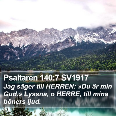 Psaltaren 140:7 SV1917 Bible Verse Image