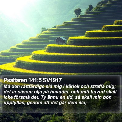 Psaltaren 141:5 SV1917 Bible Verse Image
