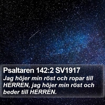 Psaltaren 142:2 SV1917 Bible Verse Image