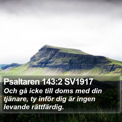 Psaltaren 143:2 SV1917 Bible Verse Image