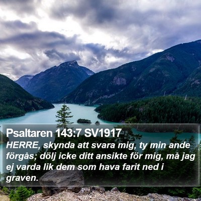 Psaltaren 143:7 SV1917 Bible Verse Image