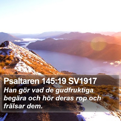 Psaltaren 145:19 SV1917 Bible Verse Image