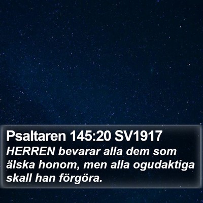 Psaltaren 145:20 SV1917 Bible Verse Image