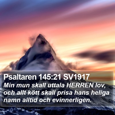 Psaltaren 145:21 SV1917 Bible Verse Image