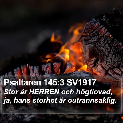 Psaltaren 145:3 SV1917 Bible Verse Image