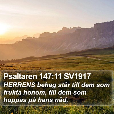 Psaltaren 147:11 SV1917 Bible Verse Image