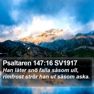 Psaltaren 147:16 SV1917 Bible Verse Image