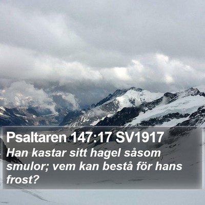 Psaltaren 147:17 SV1917 Bible Verse Image