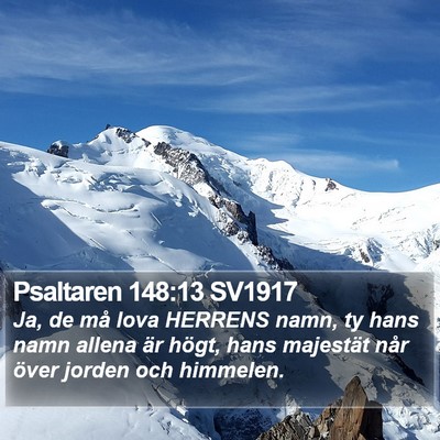 Psaltaren 148:13 SV1917 Bible Verse Image