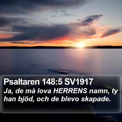 Psaltaren 148:5 SV1917 Bible Verse Image