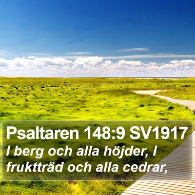 Psaltaren 148:9 SV1917 Bible Verse Image