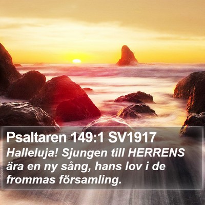 Psaltaren 149:1 SV1917 Bible Verse Image