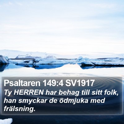 Psaltaren 149:4 SV1917 Bible Verse Image