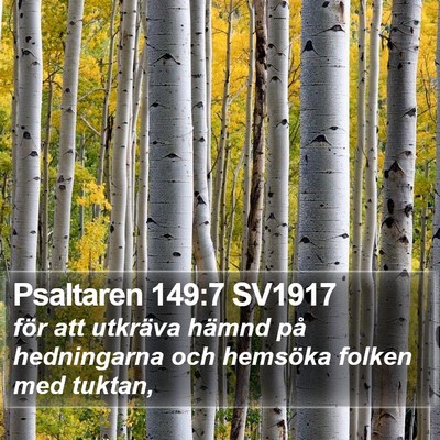 Psaltaren 149:7 SV1917 Bible Verse Image