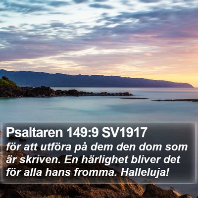 Psaltaren 149:9 SV1917 Bible Verse Image
