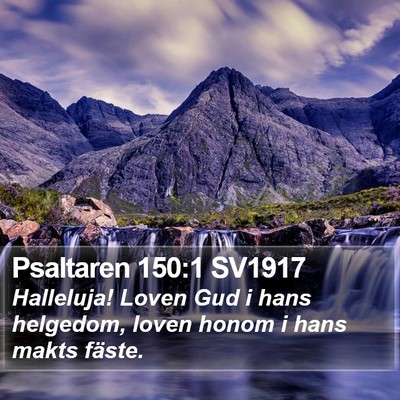 Psaltaren 150:1 SV1917 Bible Verse Image