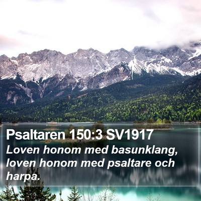 Psaltaren 150:3 SV1917 Bible Verse Image