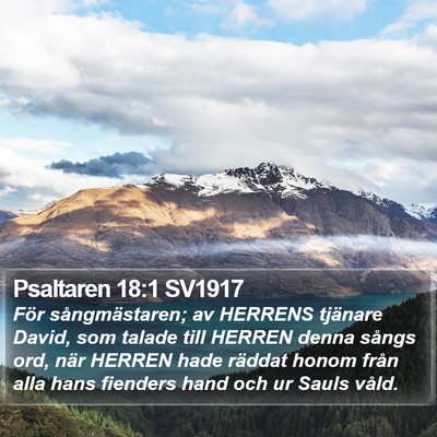 Psaltaren 18:1 SV1917 Bible Verse Image
