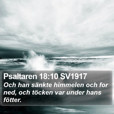 Psaltaren 18:10 SV1917 Bible Verse Image