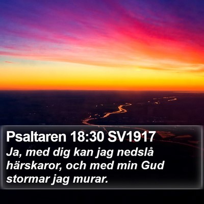 Psaltaren 18:30 SV1917 Bible Verse Image