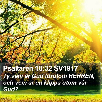 Psaltaren 18:32 SV1917 Bible Verse Image