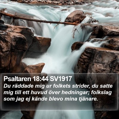Psaltaren 18:44 SV1917 Bible Verse Image