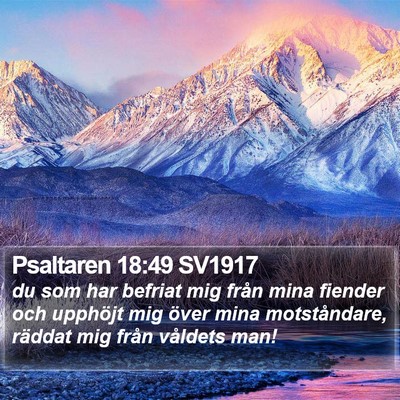 Psaltaren 18:49 SV1917 Bible Verse Image