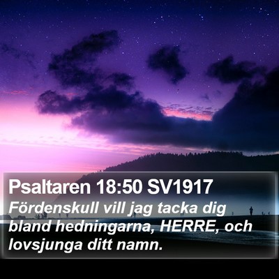 Psaltaren 18:50 SV1917 Bible Verse Image
