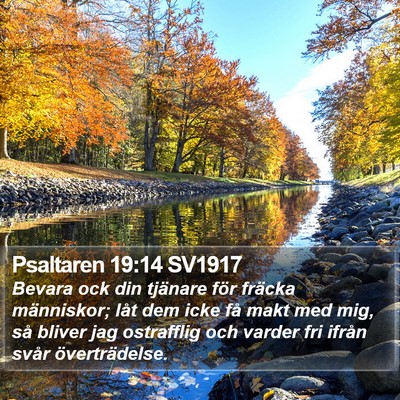 Psaltaren 19:14 SV1917 Bible Verse Image