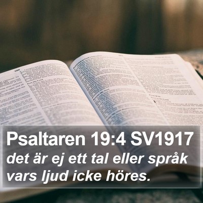 Psaltaren 19:4 SV1917 Bible Verse Image