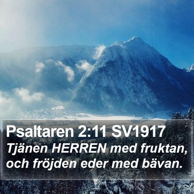 Psaltaren 2:11 SV1917 Bible Verse Image