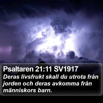 Psaltaren 21:11 SV1917 Bible Verse Image
