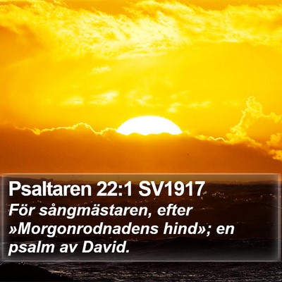 Psaltaren 22:1 SV1917 Bible Verse Image