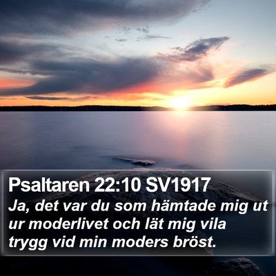 Psaltaren 22:10 SV1917 Bible Verse Image