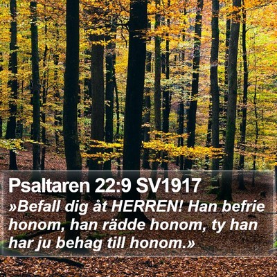Psaltaren 22:9 SV1917 Bible Verse Image
