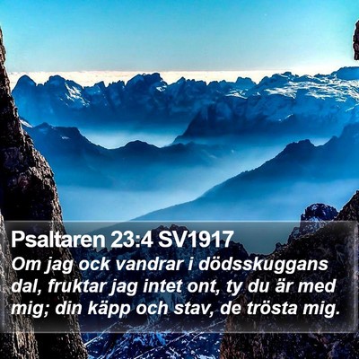 Psaltaren 23:4 SV1917 Bible Verse Image