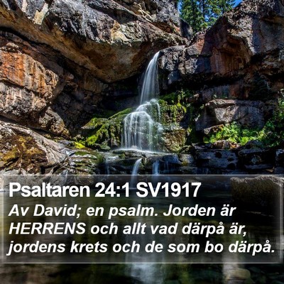 Psaltaren 24:1 SV1917 Bible Verse Image