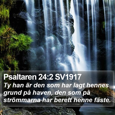 Psaltaren 24:2 SV1917 Bible Verse Image