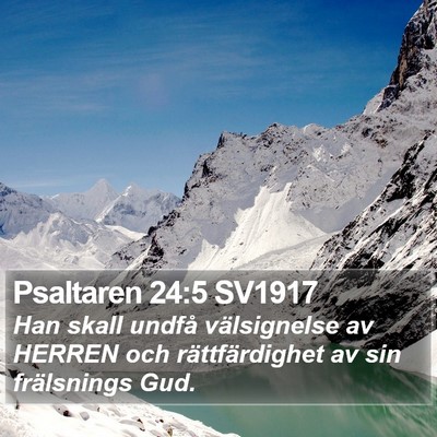 Psaltaren 24:5 SV1917 Bible Verse Image