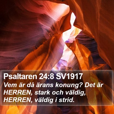 Psaltaren 24:8 SV1917 Bible Verse Image