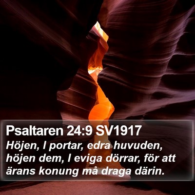 Psaltaren 24:9 SV1917 Bible Verse Image